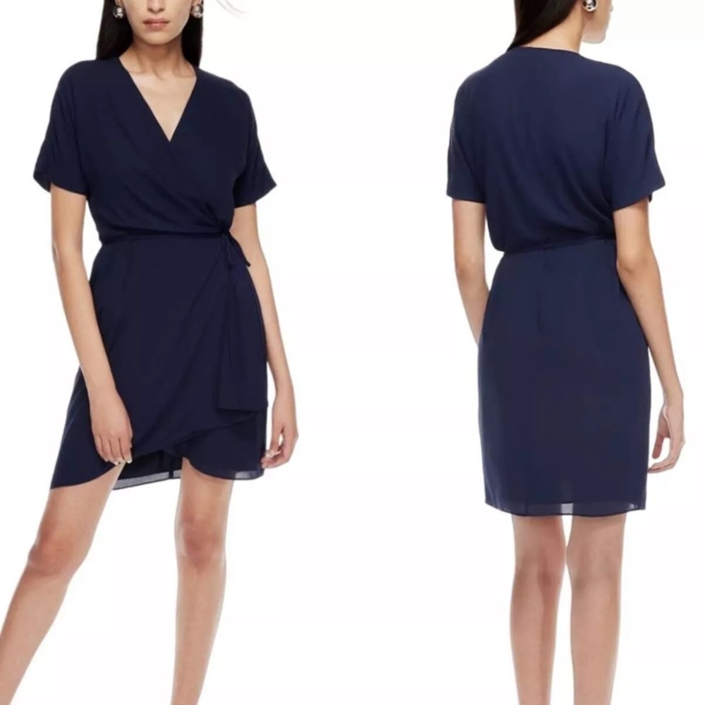 Aritzia Babaton black Wallace wrap dress XXS - Picture 2 of 8